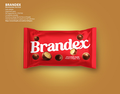 Brandex Chocolate Crispy Rice Balls - (EPS Available) illustrator file