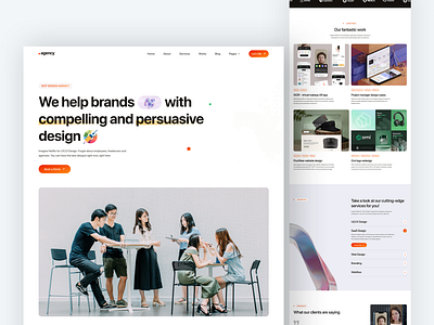 Agency Website Design Template design graphic design typography ui ux web