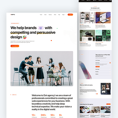 Agency Website Design Template design graphic design typography ui ux web