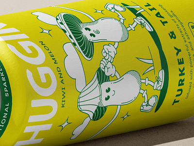 Huggin - Packaging Design branding can design graphic design label logo packaging product softdrink sparkling