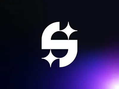 S+Star Logomark agency branding glow letter light logo s star