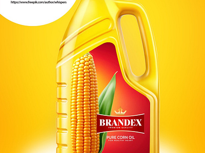 Brandex Pure Corn Oil - Premium Quality Packaging Design (EPS) illustrator file