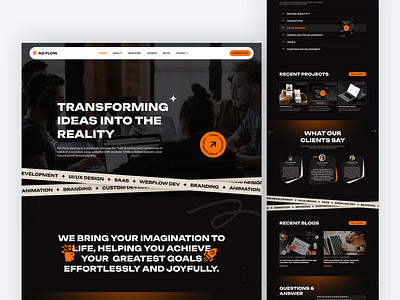 Ag-Flow - Agency Website Design design graphic design typography ui ux web