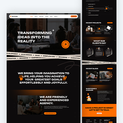 Ag-Flow - Agency Website Design design graphic design typography ui ux web