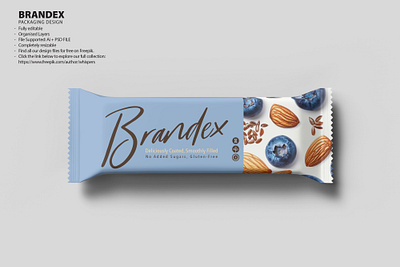 Brandex Coated Healthy Almond Bar - Premium Quality Packaging D designer asset