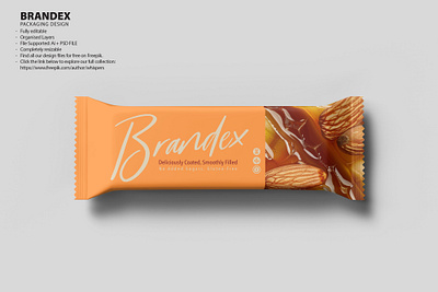 Brandex Coated Healthy Almond Bar - Premium Quality Packaging D designer asset