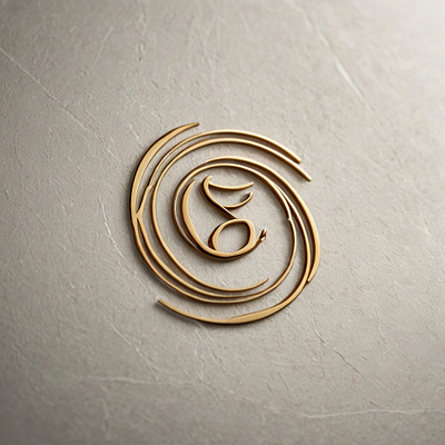 Golden Spiral 3d branding elegantbrand elegantlogo golddesign goldlettermark graphic design lettermark logo luxurybranding minimalistlogo modernelegance sophisticatedstyle