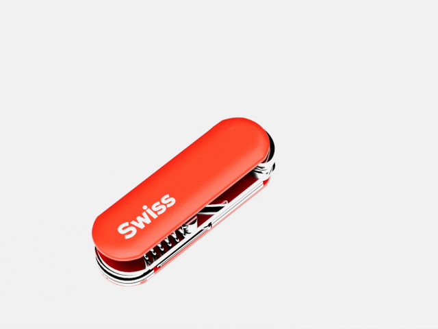 3D animation, swiss knife, looped 3d abstract animation arnold branding cinema4d design illustration knife looped metal motion graphics red scissors swiss ui