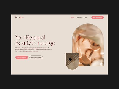 DuoSpa website art direction brand identity branding design digital design figma graphic design layout typography ui ux uxui visual design web design webdesign website