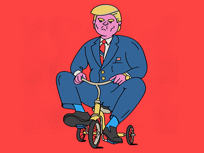 The Toddler is back amerika character character design elections monster politics toddler tricycle trump vote war