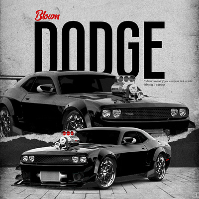 Blown Dodge Poster animation branding graphic design ui