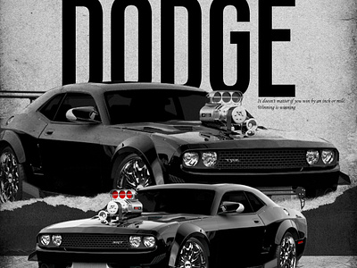 Blown Dodge Poster animation branding graphic design ui