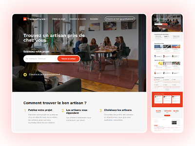 Travauxfrance - Find a craftsman near you crafts craftsman elementor france pluming travauxfrance web design web development website ui wordpress
