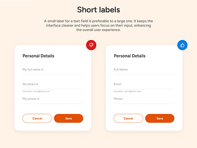 UI Design Tips #13 - Short labels design do dont tips ui ui design ux design