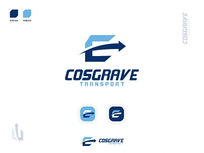 Logo - Cosgrave Transport blue business cosgrave dark blue fav icon flat icon logo logo design minimal minimalist modern simple symbol transport travel