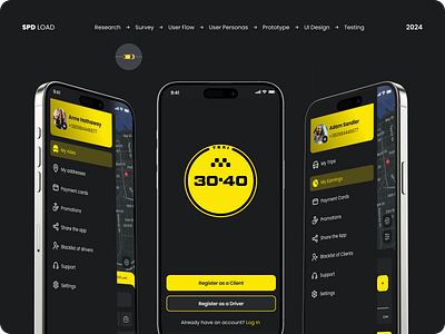 Taxi 30-40 - Ride-Hailing App branding design figma logo mobile app mobile ui mobile ux saas taxi taxi app taxi client taxi driver transportation app ui ui design ux