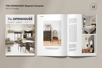 THE OPENHOUSE Magazine Template a4 magazine architecture book brand branding brochure catalog ebook editorial indesign indesign magazine layout magazine magazine template minimal photographers photography portfolio print template