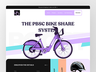 Electric Bike Ride Landing Page - Website Design bike bike ride website design colorful web cyclist ebike ecommerce electric bike electric bike ride landing page landing page smart bike uiux web web design