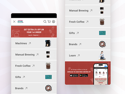 Mobile Hamburger Menu Design branding coffee design e commerce graphic design hamburger menu menu design mobile menu ui uiux ux web design