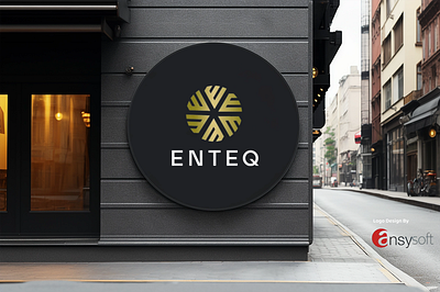 The logo named "Enteq" has been designed by Ansysoft. adobeillustrator ansysoft dashboard electricitymeter energy efficient logo design monitored remotelycontrolled sockets switches targetcustomers tech savvy thermostatcontrol