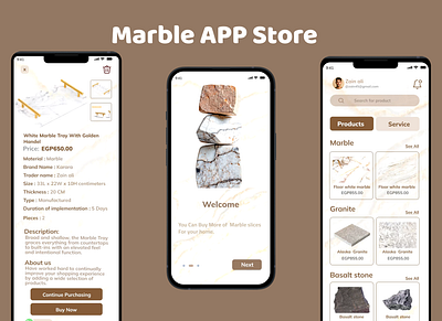 Marble app graphic design mobile app ui ux