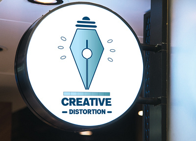 Creative distortion - redesign and mockup branding graphic design logo