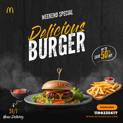 Food Bannner 3d branding food advertisement foodbranding graphic graphic design logo mcdonalds photoshop ui