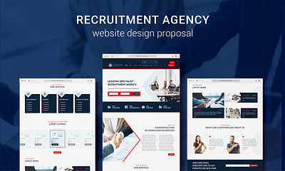 Recruitment Agency - website design proposal landingpage ui uidesign ux uxdesign web webdesign website websitedesign