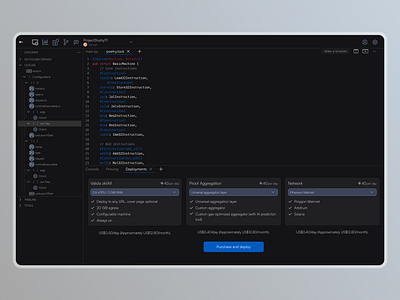 Code Editor Design | Developer Tool appdesign code editor code interface dailyui dark mode dark theme design for developers developer tool development inspiration programming terminal uidesign userexperience userinterface uxdesign