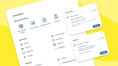 Amenities amenities apartment booking listing ux website