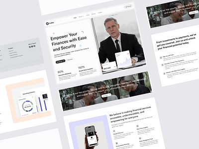 "Index" Fintech Landing Page branding design figma graphic design ui uiux webdesign