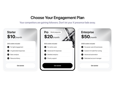 Pricing Cards 3d cards pricing saas subscriptions ui