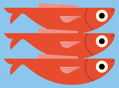 🇯🇵 / 🐟🐟🐟 blue cute digital illustration eyes fish graphic illustration illustrator japan karolienpauly kawai vector