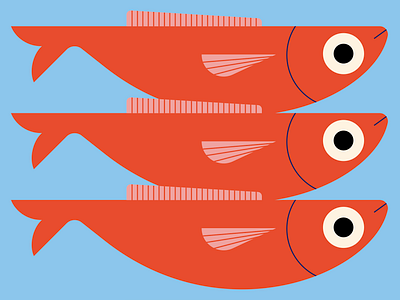 🇯🇵 / 🐟🐟🐟 blue cute digital illustration eyes fish graphic illustration illustrator japan karolienpauly kawai vector