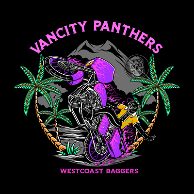 VANCITY PANTHERS CHOPPERS 3d animation app branding design graphic design illustration logo motion graphics typography ui ux vector