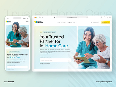 Home Care Website Landing Page UI Design branding figma graphic design home care home care website landing page landing page design logo motion graphics ui ui design uiux ux ux design web web develiopment website website design