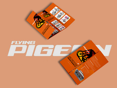 Brochure Design for Flying Pigeon bike bike brand bike flyer brochure design flyer design graphic design modern product brochure techy