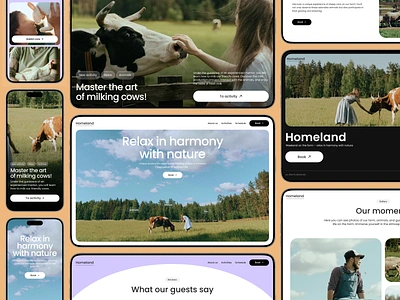 Case Study: Farm Website Design animals animation design farm graphic design hospitality interaction design interface motion graphics nature tourism ui user experience user interface ux web animation web design web marketing website website design