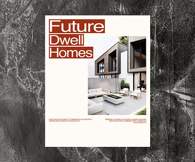 Future Dwell Homes poster: №1 design graphic design helvetica house minimalism modern poster red ui