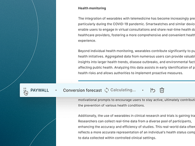 Paywall optimization with AI ai app application article content design editor efficiency journalism journalist minimal newsroom paywall poc proof of concept suggestion ui ux web app writer