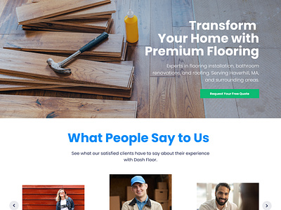 Landing Page - Transform Your Home construction design figma floors graphic design landing page product ui ux website