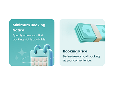 Booking Cards 3d bento booking cards ui