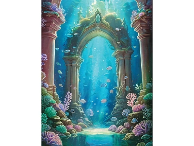 Water Fairies brush digitalpainting doorway fairy fairylore fantasyart illustration magical muti mythical photoshop underwater underwaterillustration wacomart water water fairy