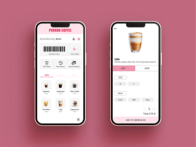 Cafe App Concept Design app design ui ux