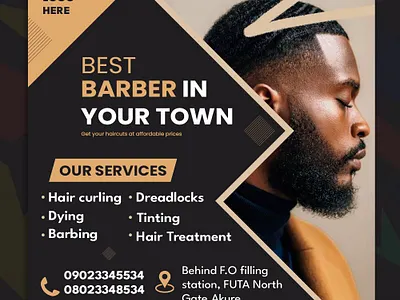 Barber Sleek Flyer barber graphic design league spartan poppin promotional flyer sleek template