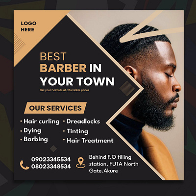 Barber Sleek Flyer barber graphic design league spartan poppin promotional flyer sleek template