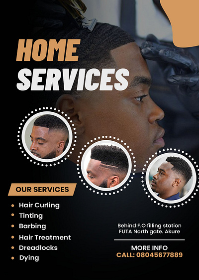 Simple Barber flyer barber barlow condensed graphic design league spartan photoshop poppin promotional flyer