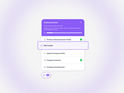 Getting Started ai component getting started minimal modern onboarding progress ui ui design web design