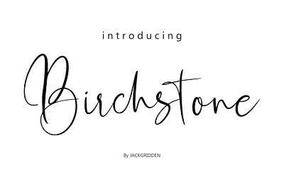 Birchstone - Script Font birch birchstone blossom branding design fashion font graphic design handwritten illustration logo logotype script stone typeface typography wedding