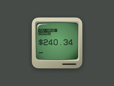 Motivcount - real time earning count widget app apple computer count design earning imac ios retro ui vector illustration vintage widget